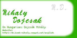 mihaly dojcsak business card
