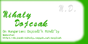 mihaly dojcsak business card